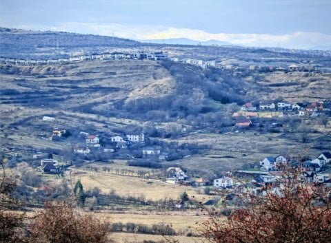 teren de vanzare Borhanci Cluj Napoca panorama spre oras si cartiere noi